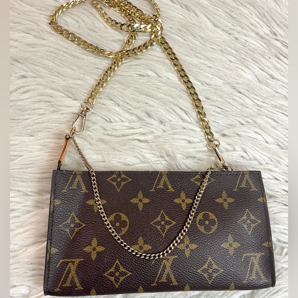 Louis Vuitton Brown Monogram Chain Shoulder Bag - Picture 10 of 15